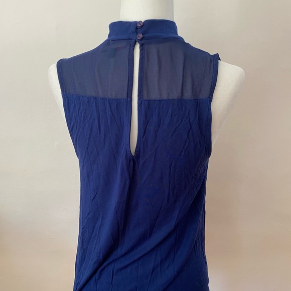 Fevour Modcloth Royal Blue High-Neck Tank - Picture 3 of 6